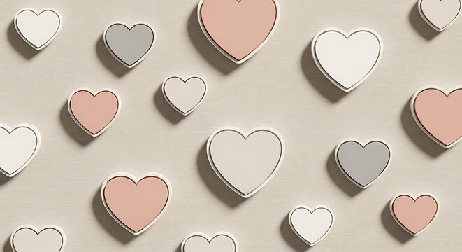 Pastel heart pattern background for valentine's day or wedding invitation design with soft colors and elegant style creating a romantic and loving atmosphere