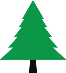 Obraz premium Christmas Tree Vector Illustration, Holiday Pine Decoration Design