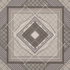 Modern Geometric Minimalist Hijab Pattern in Neutral Tones