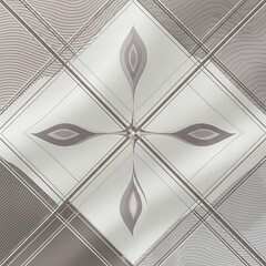 Modern Geometric Minimalist Hijab Pattern in Neutral Tones