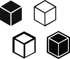 Collection of boxes icon set.Cardboard box icon set. Shipping package and parcel collection. Open and closed delivery boxes. Simple linear vector illustration stroke for web or apps.