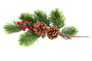 Christmas garland isolated on transparent background 