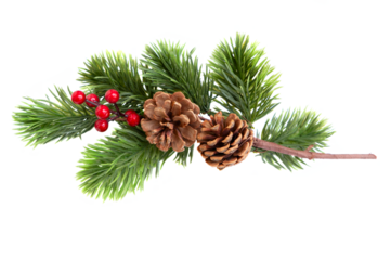 Christmas garland isolated on transparent background