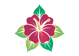 silhouette of a hibiscus flower logo vector, hibiscus flower logo icon silhouette, flower silhouette logo, hibiscus flower silhouette, black and white hibiscus flower silhouette on white background