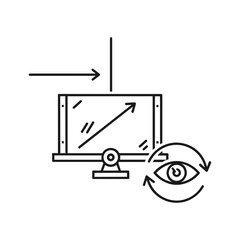 Workspace rotation vector icon concept of screen orientation
