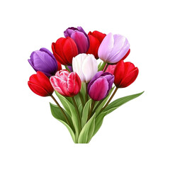 Obraz premium Tulip bouquet illustration