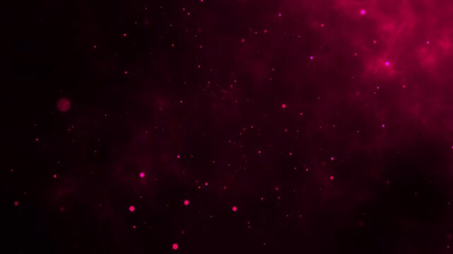 blinking dots motion with black screen animation. sparkling colourful stars. particles shine effect with blurred background.