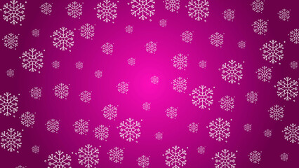 Doodle christmas snow outline seamless pattern adorning a bright purple repeating background