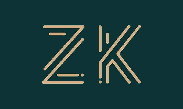 ZK Z zk initial logo | initial based abstract modern minimal creative logo, vector template image. luxury logotype logo, real estate homie logo. typography logo. initials logo