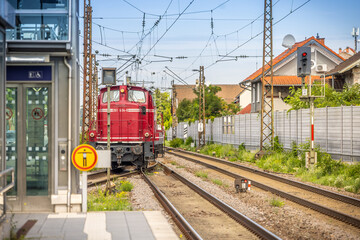 Fototapeta premium Rail station in Germany, Europe