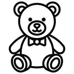 Cute teddy bear with bow tie perfect for children and baby products