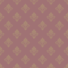 Minimal damask pattern seamless vector, soft damask pattern background, elegant damask pattern texture for wallpaper, Fabric, Branding, Packaging, Invitations, Wedding, Home Decor Design