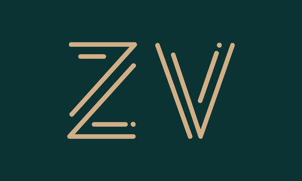 ZV Z zv initial logo | initial based abstract modern minimal creative logo, vector template image. luxury logotype logo, real estate homie logo. typography logo. initials logo