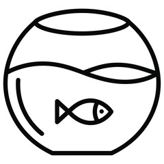 A charming fishbowl with a single fish swimming inside, a simple and elegant design