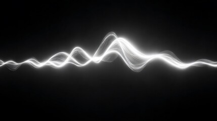 Abstract luminous waveform on a dark background perfect for technology concepts