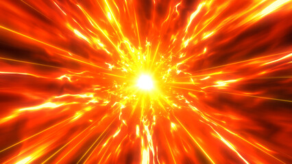 Fototapeta premium 炎の集中線のエフェクト背景