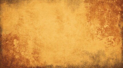 A distressed, grunge gold and brown textured background with an aged, vintage feel. Features a rough surface with darker borders and varying intensity of rust-like patterns, blurred orange background