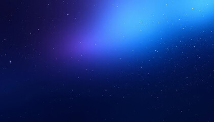 Fototapeta premium Vast dark cosmic expanse with twinkling stars and a vibrant gradient of purple to bright blue light.