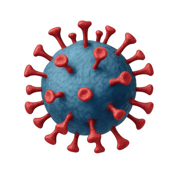 Virus Particle 3D Model isolated on transparent background