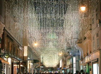 Street by night in Vienna
