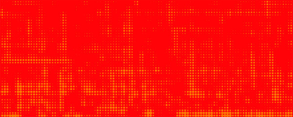 Dots halftone orange color pattern gradient texture with technology digital background. Dots pop art comics with summer background.