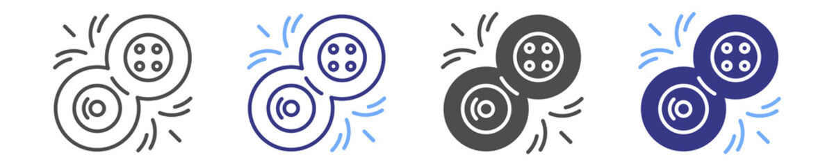 cell division icon set multiple style