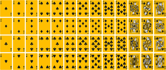 High-Quality Playing Cards Set - Amber Fill