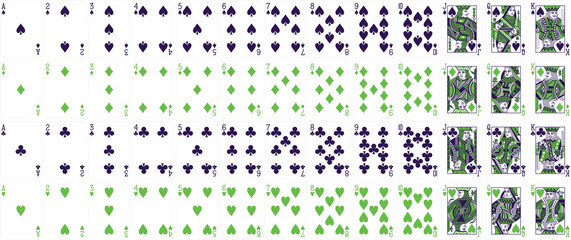 High-Quality Playing Cards Set - Lime Ink