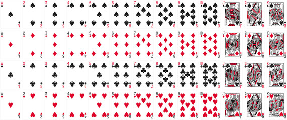 High-Quality Playing Cards Set - RWB