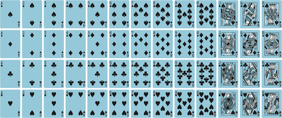 High-Quality Playing Cards Set - Sky Fill