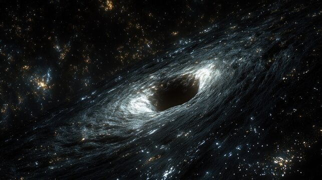 Cosmic vortex, a black hole's gravity distorts space