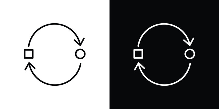 Adaptation icons. Editable Stroke. logotype design concept