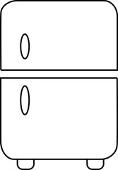 Refrigrator collection icon. Can be used for coloring books.Coloring vector basic element graphic design.Vector of a coloring of a refrigrator. refrigrator technology outline icon.