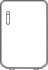 Refrigrator collection icon. Can be used for coloring books.Coloring vector basic element graphic design.Vector of a coloring of a refrigrator. refrigrator technology outline icon.