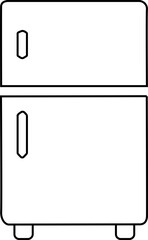 Refrigrator collection icon. Can be used for coloring books.Coloring vector basic element graphic design.Vector of a coloring of a refrigrator. refrigrator technology outline icon.