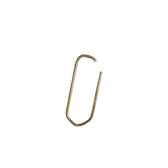 Small Rusted Gold Paper Clip, Vintage Metal Stationery, Real Scan PNG