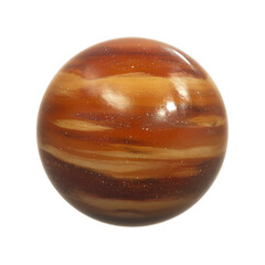 Brown planet with bright reflections