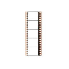 Movie Film Negative with Cutout Frame, Torn Cinema Strip, Collage Material PNG