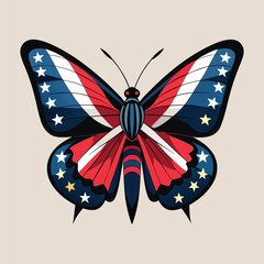 Freedom Wings: American Flag Butterfly