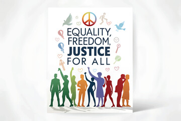 Human Rights Day Illustration – Equality, Freedom, and Justice for All Concept Art