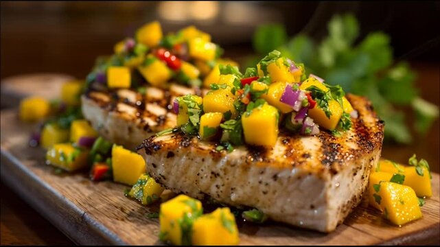 Grilled Swordfish With Mango Salsa