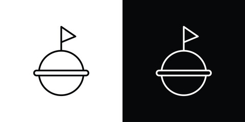 Buoy icons. Editable Stroke. logotype design concept