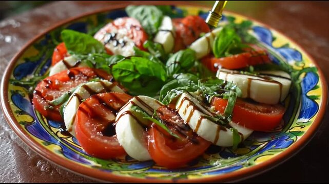 Salada Caprese Com Mussarela Tomate Manjeric