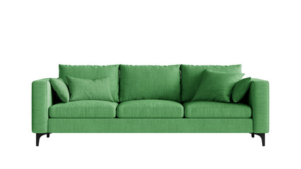 Modern sofa on an isolated background. Furniture for collages, graphics designs, and presentations.