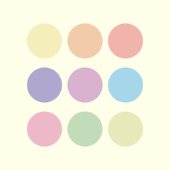 Circle in pastel colors