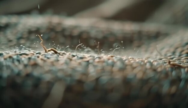 Water Drop Impact on Burlap Texture Macro Abstract