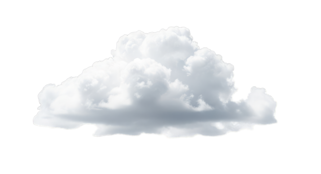 Fluffy white cloud isolated on black background - Powered by Adobe