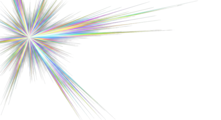 Abstract starburst with rainbow colors on black background