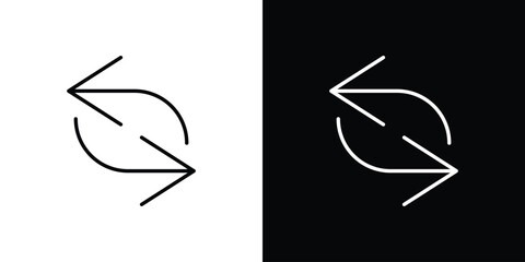 Converter icons. Editable Stroke. logotype design concept