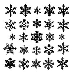Elegant Snowflake Collection - Winters Delicate Beauty in Vector Art.